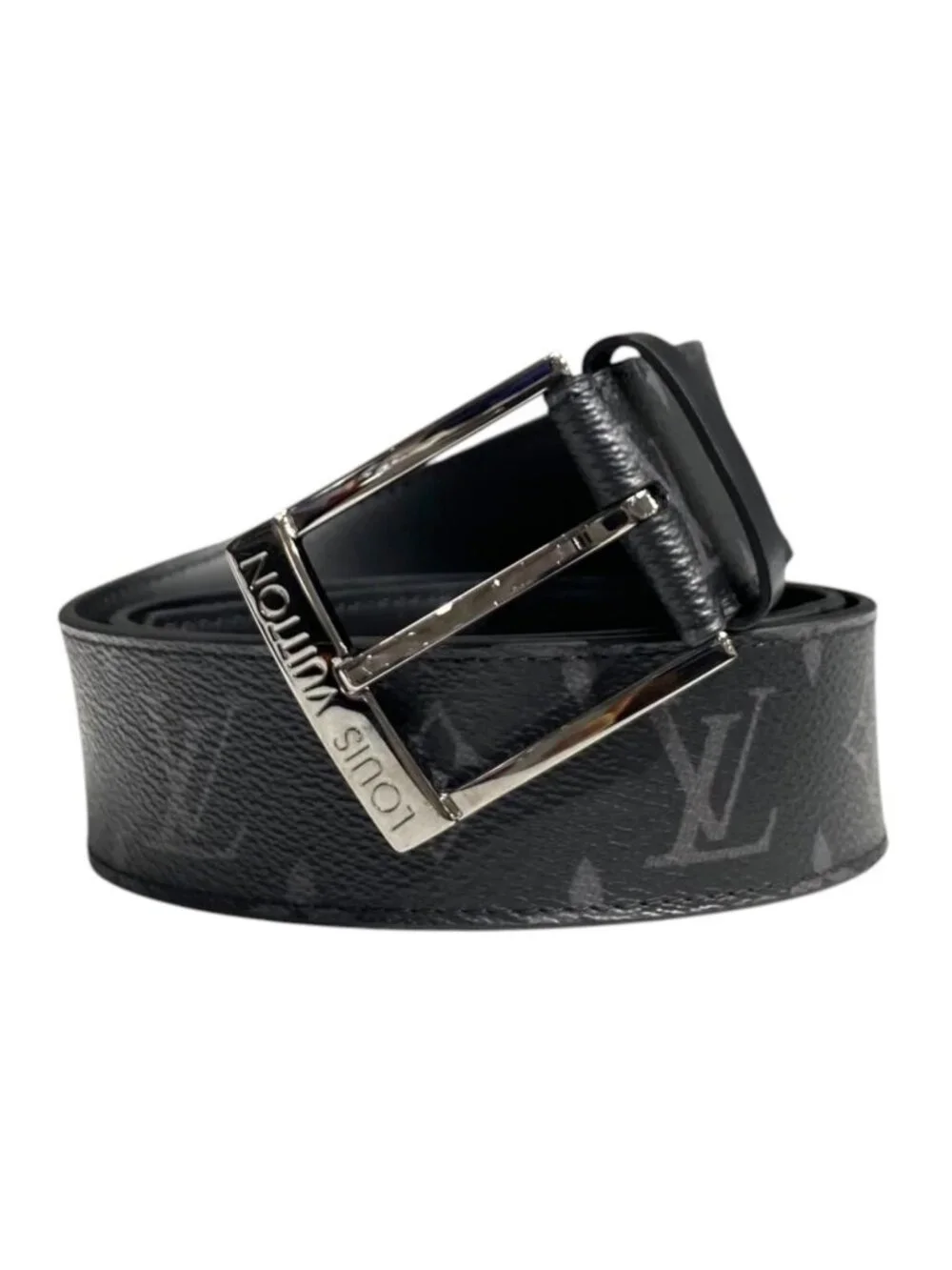 Louis Vuitton Belt Ceinture Downtown Monogram Leather Noir Black